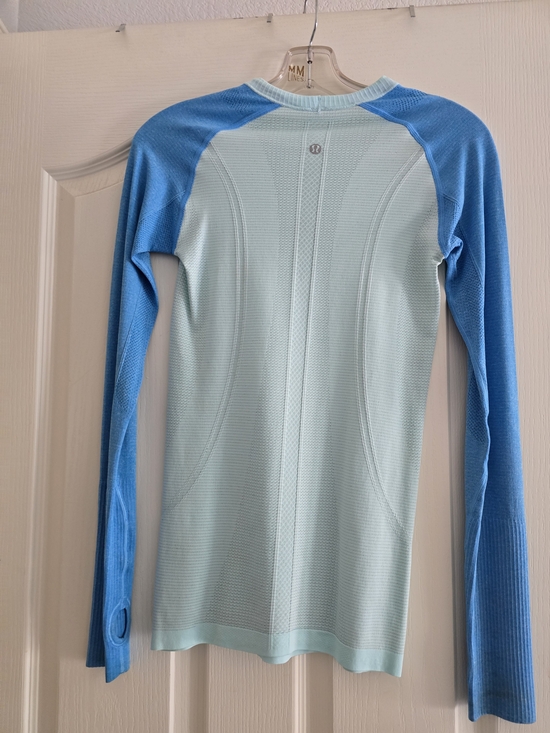 lululemon athletica Tops - lululemon athletica Swiftly Long Sleeve Two-Tone Light Blue Top